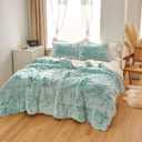 Luxury Faux Fur Shaggy Comforter Set King Size, Plush & Sherpa Reversible Comforter Teal with White, 3 Pieces Fluffy Fuzzy Bedding Set Ultra Soft and Warm for Winter (1 Comforter + 2 Pillowcases)