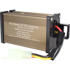 Pro Chaser DC-DC Golf Carts RVs 48V 36V Volt Voltage to 12V Step Down Voltage Reducer Regulator for Headlights Taillights Solar Panels (10A 120W)