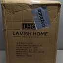 Lavish Home Ceramic Table Lamps for Living Room Set of 2 - Double Gourd Vintage Style Lights Table Lamps for Bedroom, Living Room, or Office with Efficient LED Bulbs (Blue) 