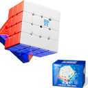 Moyu Aosu V7 4x4 Magnetic Stickerless UV Coated Speed Cube, 4 by 4 Flagship Edition Cube, 160 Magnets, Anti-Stick Design Adjustable Elasticity Magnetic Cube (Upgraded 3-Track+UV Coated)