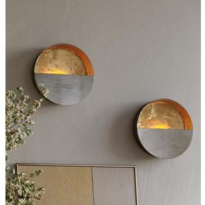 NativeSkins Eclipse Metal Wall Candle Holder Sconce Decoration - Set of Two Handcrafted Decorative Tea Light Wall Sconces for Living Room, Bathroom, Dining Room Gold Tea Candle Holder, 1 Pack