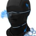 Balaclava Face Mask with Movable Deisgn for Men Women Summer Cooling Shiesty Mask Sun UV Protection-Motorcycle Ski Outdoor (Black)