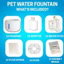 Pet Water Fountain for Cats & Dogs  2.5L Automatic BPA-Free Dispenser with Filter, Silent Pump, USB Plug  Cat Water Fountain with Circulation System, Encourages Drinking & Easy to Clean