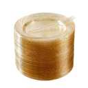 Conflech 120 Pieces Glitter Gold Plates with Plastic Forks, Gold Dessert Plates for 60 Guests, Heavy Duty Gold Plates, 60pcs 6.5" Gold Plastic Plates and 60pcs Plastic Forks Disposable Plates