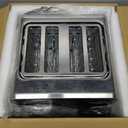 4 Slice Toaster Wide Slot Dual Digital TouchScreen & Independent Control Panel | Single-Slot Tech Timer/Reheat/Defrost for Bagels Bread | 1800W Stainless Steel 6 Toast Types & Shade Settings