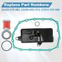 Transmission Filter and Oil Pan Gasket kit Replace 21814-5T0-000 25420-5T0-003 25450-P4V-013 Compatible with H-onda Civic Fit HR-V
