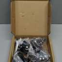 2 Inch Swivel Caster Wheels, Threaded Stem Casters Set of 4 Heavy Duty, 1/2"-13 x 1 (Screw Diameter 1/2", Stem Length 1"), Safety Dual Locking Industrial Castors, Wheels for Cart, Furniture