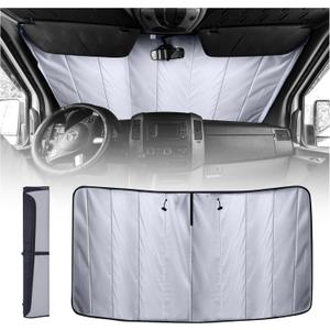 Insulated Blackout Front Window Covers for Mercedes Benz Sprinter, Campervan Accessories, Vanlife Must Have Sun Shades and Van Life