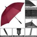 MRTLLOA Extra Large Golf Umbrella, 46.5 Inch Automatic Open, Oversize Double Canopy Vented Windproof Waterproof Sports Umbrellas for Rain