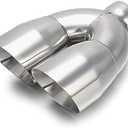 Exhaust Y Pipe 2.5" Inlet, A-KARCK Stainless Steel 3.5" Outlet 9.5" Long Y Pipe Withstands High Temperatures