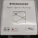 STICKGOO 10 Sheets Peel and Stick Backsplash, Pure White Marble Look PVC Mixed Metal Gold Kitchen Backsplash, Stick on Backsplash Wall Tiles for Kitchen, Bathroom, RV