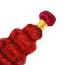 Deep Wave Human Hair Bundles 22 Inch Color Red Single Bundle Human Hair Curly Burgundy 100g Per 1 Bundle Brazilian Virgin Remy Hair Extensions For Black Woman