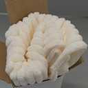 Pack of 2 Cream Corduroy Decorative Throw Pillow Covers 16x16 Inch Striped Spring Cushion Covers Cozy Boho Pillowcase Farmhouse Home Decor Soft Accent Cushion Case for Couch Sofa Bed 40x40 cm