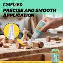 2 x Super CA Glue Liquid, Clear Quick Dry Cyanoacrylate Adhesive for Wood Plastic Leather Metal Pottery Glass Ceramic Shoe Sole Repair, Instant Strong Bond for Jewelry, Craft, 3D Models, Woodworking (25gx1)