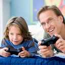 Burcica Wireless Controller for PS-2 Play 2 Double Vibration 2 - Clear/Green and Clear/Purple