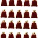 KIPETTO Velvet Drawstring Bags for Christmas 25Pcs Velvet Drawstring Gift Bags Jewelry Pouches for Candy Christmas Wedding Favors, 4.7"x 6.3", Wine Red