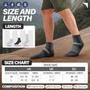 6 Pairs Merino Wool Ankle Running Hiking Socks Compression Support Breathable Thick Cushion No Show Socks for Women Men
