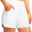 G Gradual Women's 3"/5'' High Waisted Swim Board Shorts with Pockets Liner Quick Dry Swimsuit Bottoms Bathing Suit for Women (M)