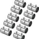uxcell EMT Coupling, 25mm(1 inch) EMT Set Screw Coupling Conduit Fittings 48mm Length Electrical Conduit Pipe Connector 0.7mm Wall Thick, 10 Pack