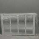 Fits 16x10 Duct Opening | Steel Return Air Grille by Handua | Vent Cover Grill for Sidewall and Ceiling | White | HVAC Cold Air Intake Grille | Outer Dimensions: 17.75"W X 11.75"