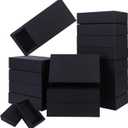 26 PCS Rectangle Drawer Kraft Boxes Small Crafts Cardboard Present Boxes Present Packaging Boxes for Party Favor Treats, Candy and Jewelry Crafts, 6.5 x 3.7 x 1.6 inch (Black)