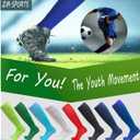 Unisex Athletic Knee High Breathable Compression Solid Tube Soccer Football Sport Socks 3/12 Pairs for Kid Youth Adult (White)