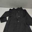 Toddler Baby Girl Clothes Jacket Coat Long Sleeve Solid Color Buttons Hooded Trench Coat Dress Fall Winter Outfit (1-2T, Black)