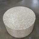Linon Gold Capiz Mosaic Kiro Coffee Table, 30 in x 30 in x 17 in