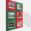 Pangda 6 Pcs Christmas Cork Boards 24" x 36" Red Green Felt Wall Tiles with Glue Christmas Wall Bulletin Board Tiles Decor Message Memos Photo Display Boards for Xmas Home Office Classroom School