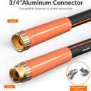 Giraffe Tools Garden Hose 25ft x 3/4", Heavy Duty Water Hose, Flexible, Hybrid Lightweight Hose, Male to Female Fittings, Burst 600 PSI