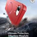 ESR for iPhone 17e Case, iPhone 16e Case, 23ft Military-Grade Drop Protection, MagSafe Accessories Compatible, Shock-Absorbing Rugged Cover, Cyber Series, Red