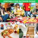 20 Sets Disposable Condiment Container with Lid, Double Compartment Plastic Container for Used for Travel Size Condiments, Snack, Dipping Sauce