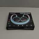 VAGAU Portable Cooling Neck Fan, Rechargeable USB Personal Neck Fans with Colorful LED lights, 360 Rotation, Wearable Neck Fan Air Conditioner for Office Travel Sport, 3 Adjustable SpeedsBlack