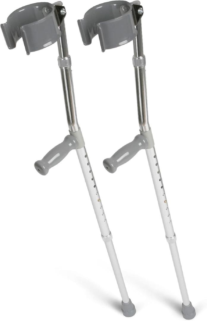 Medline Aluminum Forearm Crutches, Youth, Pack of 2