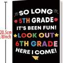 6 x OJsensai 5th Grade Graduation Card Gifts for Kids Boys Girls | Elementary School Graduation Card for Son Daughter Student5th Grade Card5th Grade Decoration Gifts,Heartfelt Inside Message