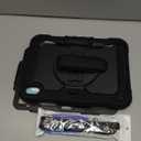 SEYMAC stock Case for iPad (A16) 11th/10th Generation 11''/10.9'' 2025/2022, Full-Body Drop Protection Case with Screen Protector &360 Rotate Hand Strap/Stand, Black