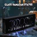 MUMTOP Lighted Moon Phase Decorations, Crescent Night Lights Ramadan Decor Battery Operated Moon Phase Lamp for Birthday Party Halloween Christmas Indoor Home Room Decor