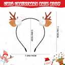 Deer Ears Antler Headbands Reindeer Antlers Hairband Halloween Costume Hair Accessories Christmas Headwear for Christmas Party Cosplay