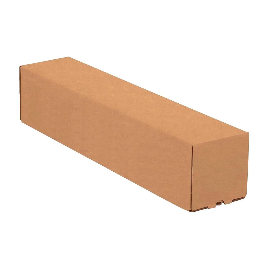 BOX USA Cardboard Box 18"L x 3"W x 3"H, Pack of 25 | Poster Tube for Mailing and Storage of Blueprints, Artwork, Crafts, Long Art Holder, 18 inches