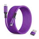 Basesailor USB Type C to C 100W Charging Cable with USB Adapter 10FT,Fast Car Charging Power Cord for iPhone 16 15 Pro Max Plus,MacBook,iPad 10 Air 4 5 Mini 7 6,Samsung Galaxy S22 S23 S24,Z Flip Fold (Purple)