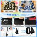 Froova 4FT Light up Numbers 40 Mosaic Numbers Marquee Lights Sign 40 Frame with Slots for 40th Birthday Party Large Cardboard with Light Bulbs Pre-Cut Kit Giant Cut-Out Thick Foam Board Sign DIY Party, 48 inches