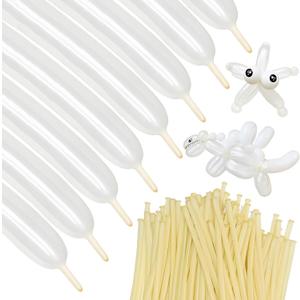 260 Balloons Clear, Thickening Long Balloons for Tying Arch, Twisting Latex Animals Magic Modeling Skinny Birthday Balloon for Kids Party Wedding Decoartion Supply 100pcs