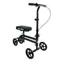 KneeRover KW-07 Knee Scooter Steerable Knee Walker Crutch - Matt Black
