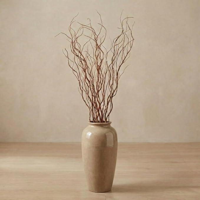 12 Pcs Real Dried Willow Branches 38 Inches Natural Curly
Willow Twigs for Decorative, Large Floor Vases Crafts, DIY Floral Arrangements Centerpiece, Rustic Wedding Garden Home Decor