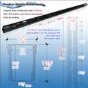 Black Channel Drain 1-1/4" Wide x 3' 3-5/8" Sections x 1 Pc,Outdoor Pool Deck Drain Channel 304 Stainless Steel with Coupling,Pool Drain for Concrete/Paver/Patios/Walkways
