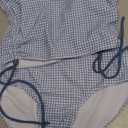 ADIRUN Girls Tankini Swimsuits Tropical Print Bathing Suit Two Piece Girls' Swimwear with Tie Side Knot 15-16 Y