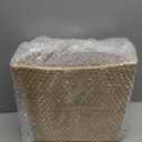 TOPZEA Bamboo Waste Basket, Rectangular Narrow Trash Can with Handle Wastebasket Waste Bin Garbage Can for Bathroom, Bedroom, Office and Home, 10.5" x 5.7" x 10.25"