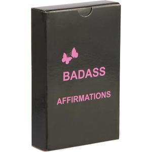 2 x Badass Affirmation Cards for Women Funny & Inspirational Gifts for Friends, Bestie, Sister, Coworker, Mom, Daughter, Mother's Day, Birthday & Christmas