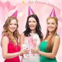 48 Pcs Pink Bow Party Favors Paper Cups with Lids and Straws 16 oz Birthday Party Decoration and Supplies Bachelorette Cups for Girl