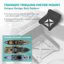 Universal Transom Trolling Motor Mount for Kayaks,Heavy Duty Marine-Grade Stern Drive Trolling Motor Mounting Bracket for Any Boat with a Flat Stern, Universal Fit for Electric Trolling Motors Only